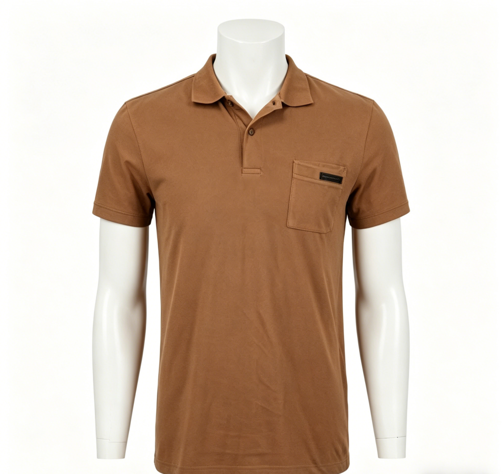 Brown Pocket Polo Shirt