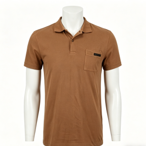 Brown Pocket Polo Shirt