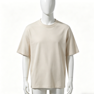 Beige Oversized Basic T-Shirt