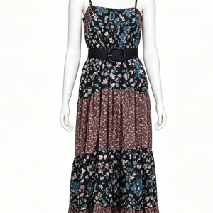 Patchwork Floral Maxi Dress