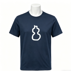 Navy Gourd Print T-Shirt