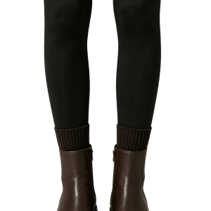 Dark Brown Leather Ankle Boots