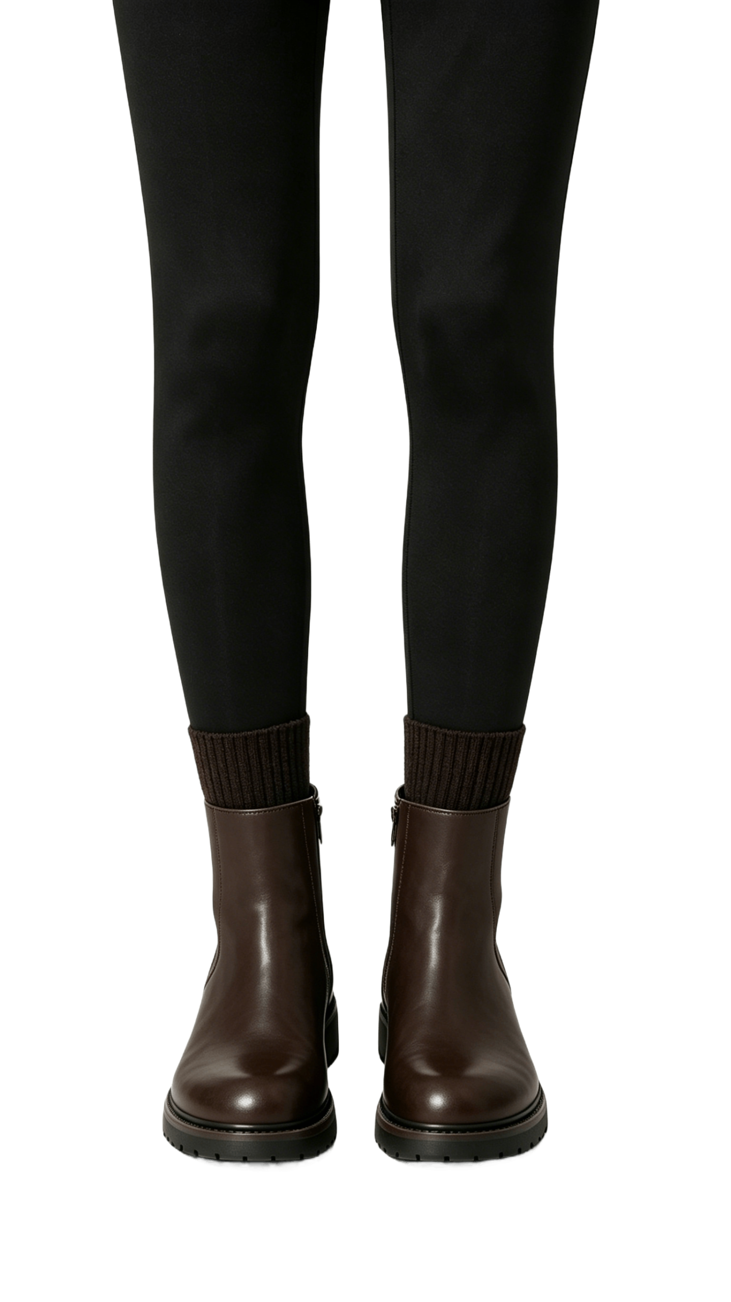Dark Brown Leather Ankle Boots