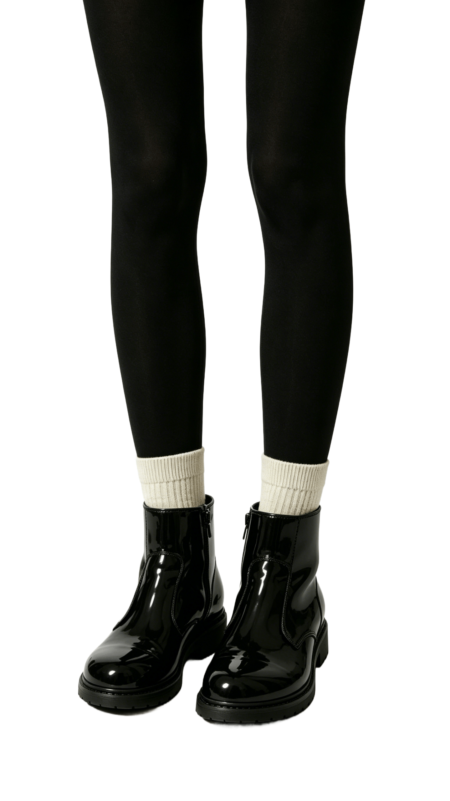 Black Patent Leather Ankle Boots - Image 2