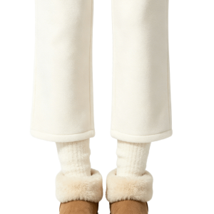 Camel Suede Fur-Cuff Ankle Boots