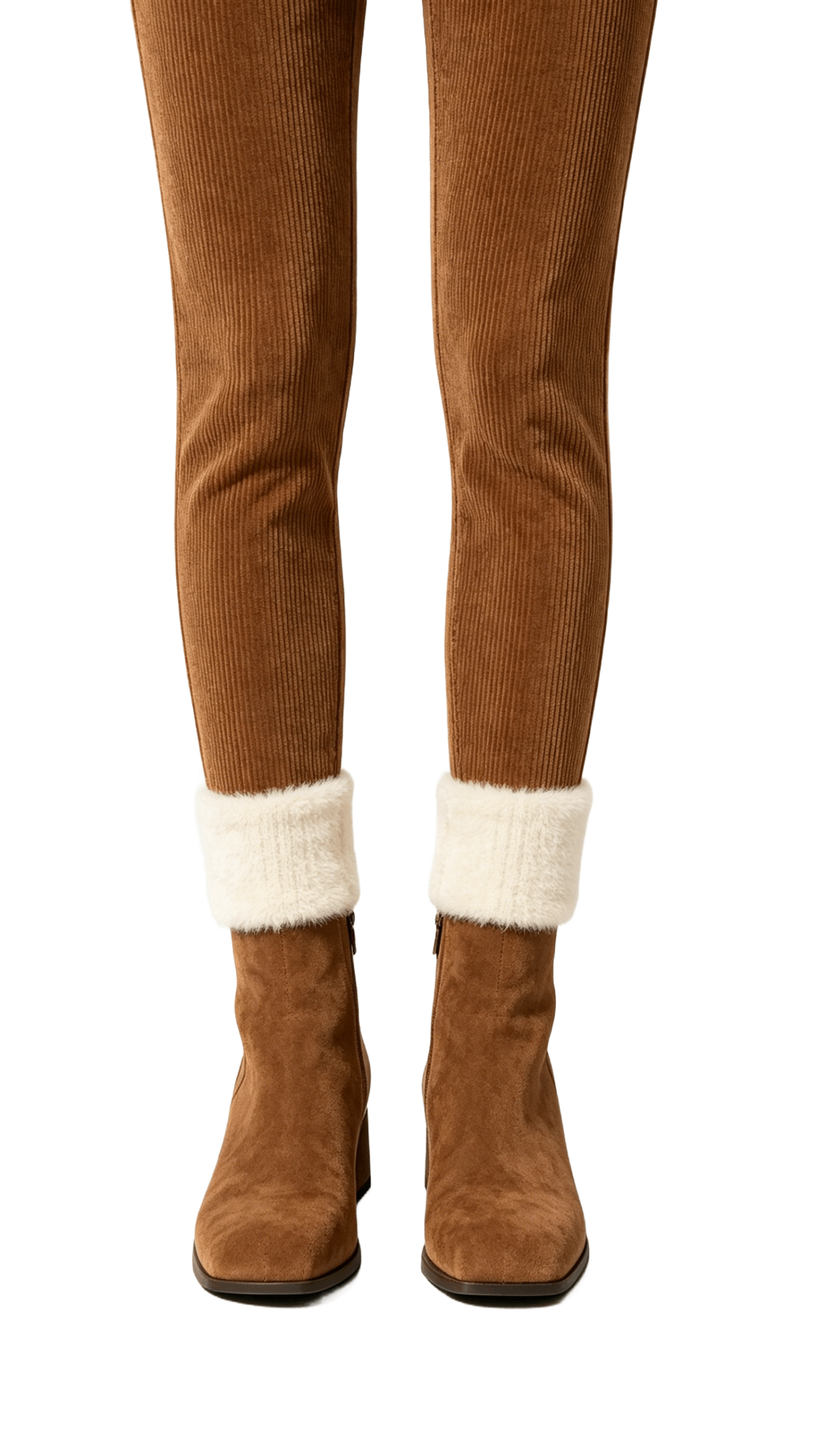 Tan Suede Square Toe Ankle Boots