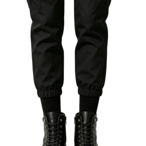 Black Lace-Up Combat Boots