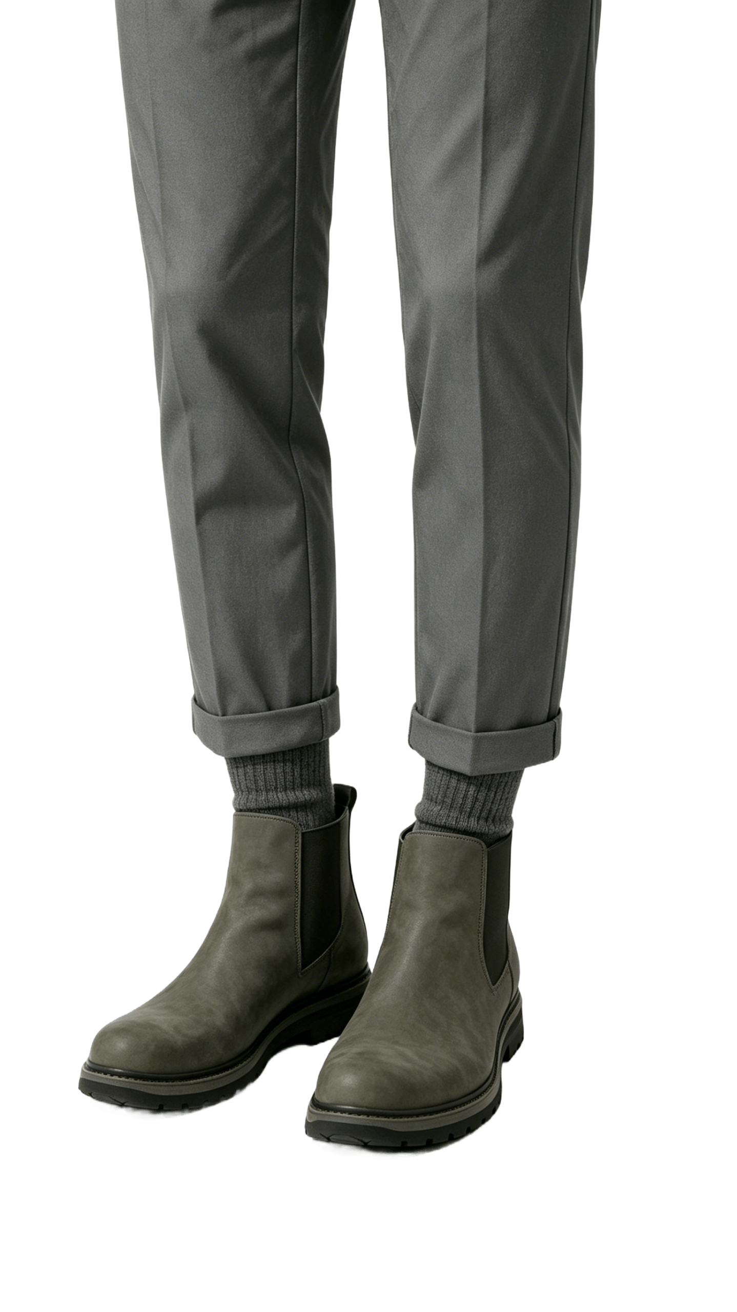 Grey Nubuck Chelsea Boots - Image 2