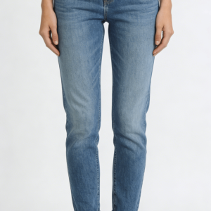 Light Blue High Waist Slim Fit Cropped Jeans