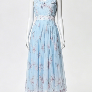 Light Blue Floral Slip Dress