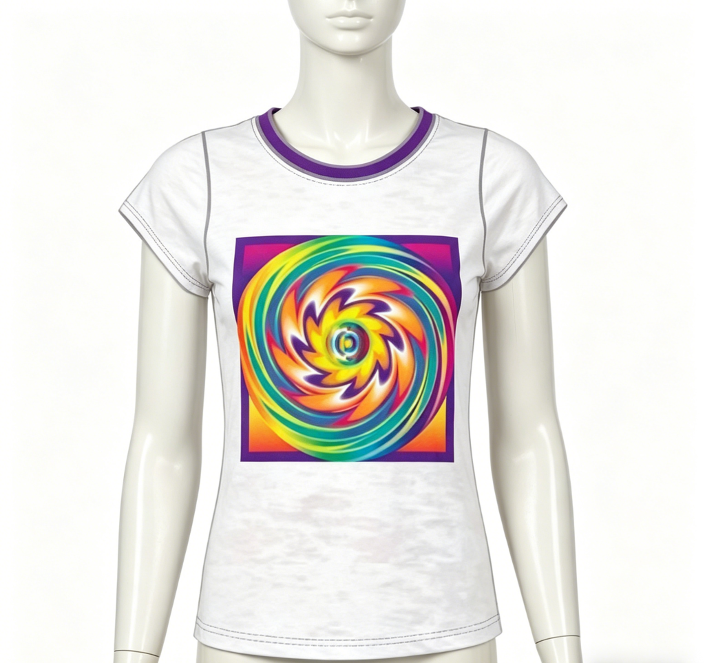 Colorful Swirl Print T-Shirt